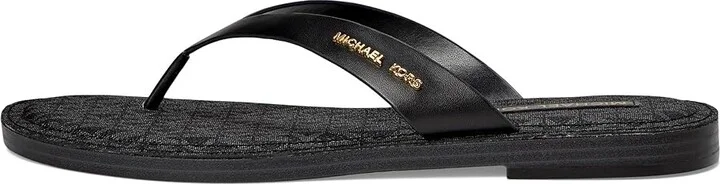 MICHAEL Michael Kors Koko Flip Flop Women's Wedge Shoes Black : 7.5 M, Leather - Image 6