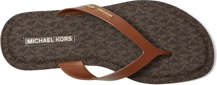 MICHAEL Michael Kors Koko Flip Flop Women's Wedge Shoes Luggage : 6.5 M, Leather - Image 2