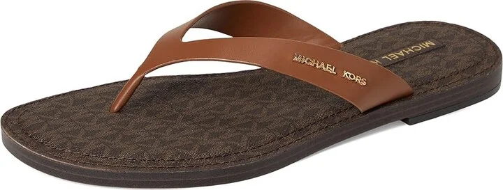 MICHAEL Michael Kors Koko Flip Flop Women's Wedge Shoes Luggage : 6.5 M, Leather - Image 5
