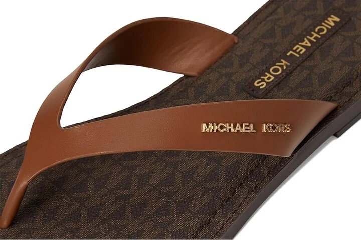 MICHAEL Michael Kors Koko Flip Flop Women's Wedge Shoes Luggage : 6.5 M, Leather - Image 7