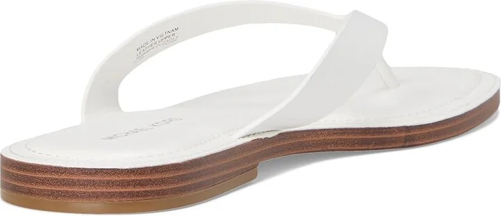 MICHAEL Michael Kors Koko Flip Flop Women's Wedge Shoes Optic White : 8.5 M, Leather - Image 4