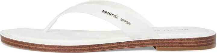 MICHAEL Michael Kors Koko Flip Flop Women's Wedge Shoes Optic White : 8.5 M, Leather - Image 6