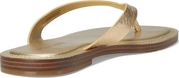 MICHAEL Michael Kors Koko Flip Flop Women's Wedge Shoes Pale Gold : 8 M, Leather - Image 4