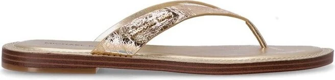 Michael Michael Kors Koko Metallic Flip Flop Sandals