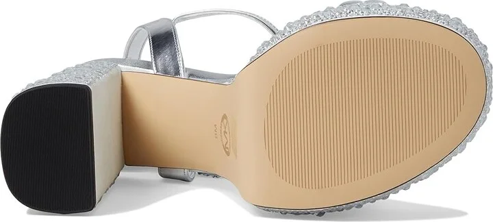 MICHAEL Michael Kors Laci Platform Sandal Women's Shoes Silver : 9.5 M, Leather - Image 3