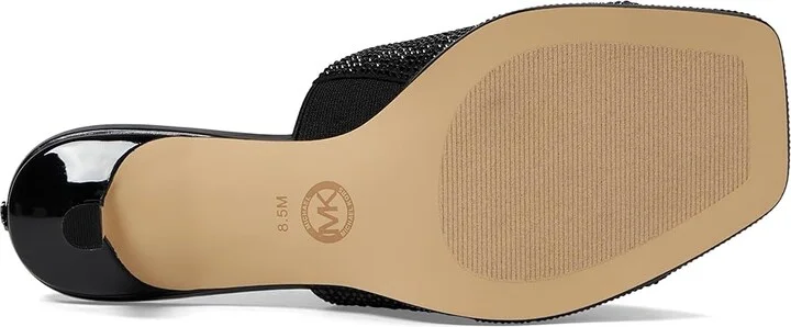 MICHAEL Michael Kors Lara Kitten Sandal Women's Sandals Black : 7 M, Leather - Image 3