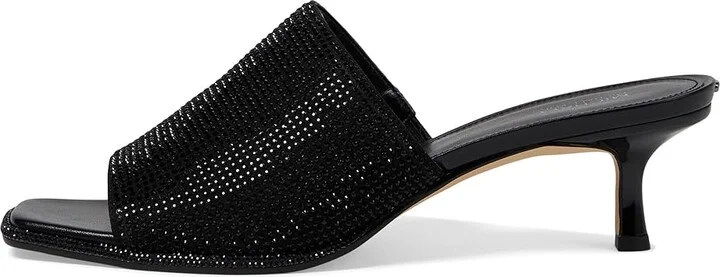 MICHAEL Michael Kors Lara Kitten Sandal Women's Sandals Black : 7 M, Leather - Image 5