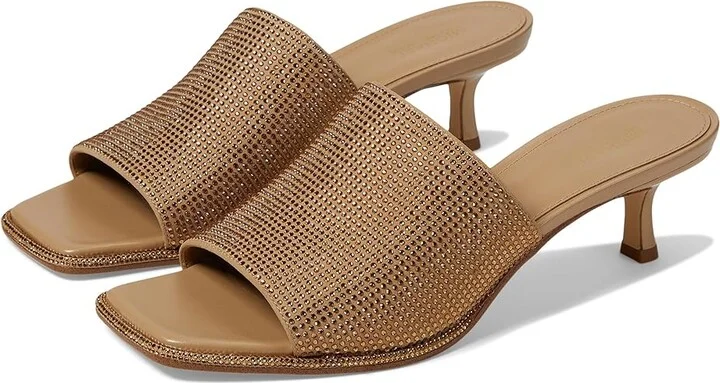 MICHAEL Michael Kors Lara Kitten Sandal Women's Sandals Camel : 8 M, Leather