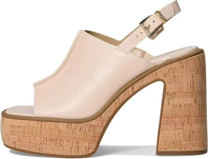 MICHAEL Michael Kors Leia Platform Sandal Women's Sandals Light Cream : 8 M, Leather/Rubber - Image 6