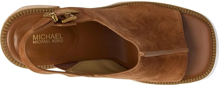 MICHAEL Michael Kors Leia Platform Sandal Women's Sandals Luggage : 5.5 M, Leather/Rubber - Image 2