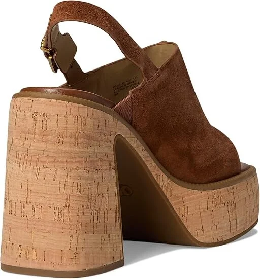 MICHAEL Michael Kors Leia Platform Sandal Women's Sandals Luggage : 5.5 M, Leather/Rubber - Image 4