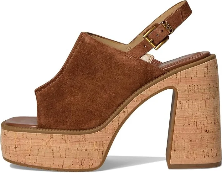 MICHAEL Michael Kors Leia Platform Sandal Women's Sandals Luggage : 5.5 M, Leather/Rubber - Image 6