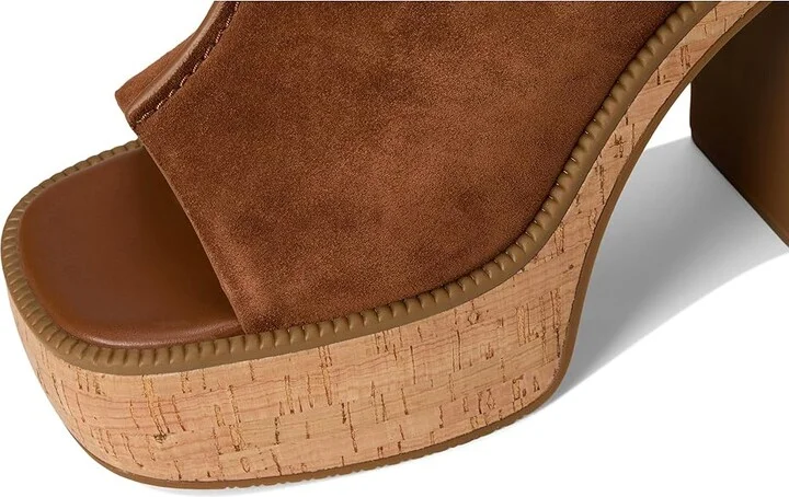 MICHAEL Michael Kors Leia Platform Sandal Women's Sandals Luggage : 5.5 M, Leather/Rubber - Image 7