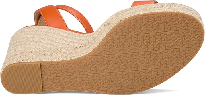 MICHAEL Michael Kors Leighton Wedge Women's Shoes Orange Punch : 10 M, Leather - Image 3