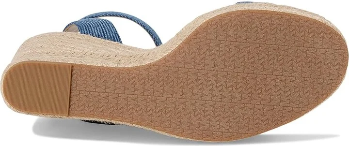 MICHAEL Michael Kors Leighton Wedge Women's Shoes Union Wash : 9.5 M, Leather - Image 3