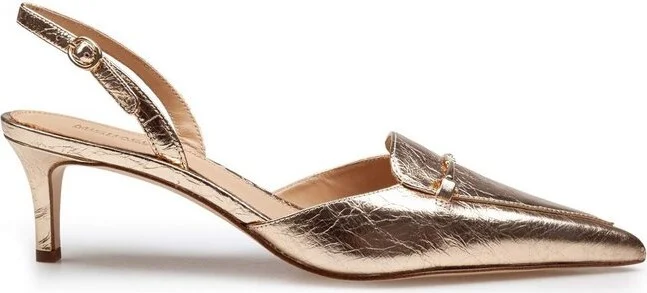 Michael Michael Kors Lena Crackled Metallic Slingback Pumps
