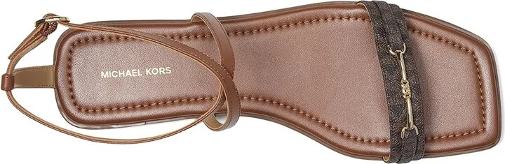 MICHAEL Michael Kors Lena Flat Sandal Women's Sandals Brown/Luggage : 9.5 M - Image 2