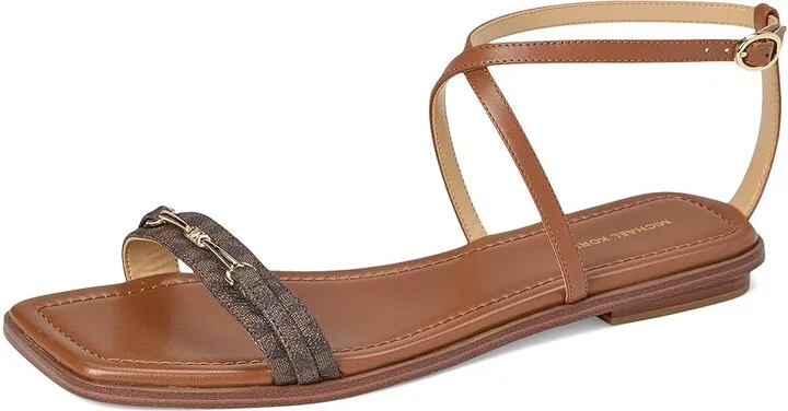 MICHAEL Michael Kors Lena Flat Sandal Women's Sandals Brown/Luggage : 9.5 M - Image 5
