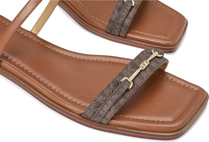 MICHAEL Michael Kors Lena Flat Sandal Women's Sandals Brown/Luggage : 9.5 M - Image 7