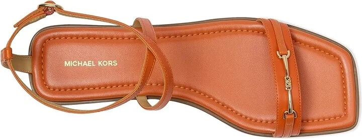 MICHAEL Michael Kors Lena Flat Sandal Women's Sandals Orange Punch : 9 M - Image 2