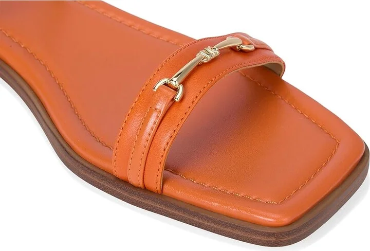 MICHAEL Michael Kors Lena Flat Sandal Women's Sandals Orange Punch : 9 M - Image 7