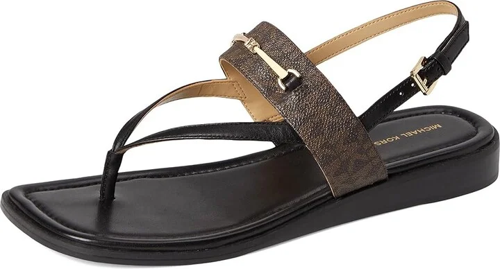 MICHAEL Michael Kors Lena Sandal Women's Sandals Black/Brown : 10 M, Synthetic - Image 5