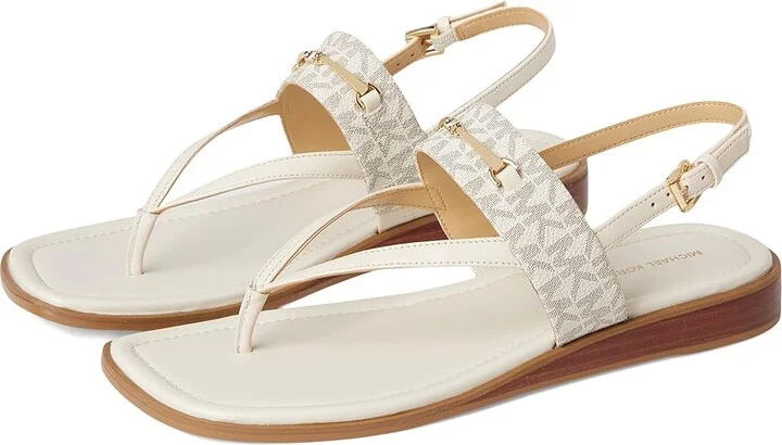 MICHAEL Michael Kors Lena Sandal Women's Sandals Vanilla/Cream : 6 M, Synthetic