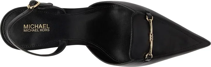 MICHAEL Michael Kors Lena Sling Pump High Women's Heels Black : 10 M, Leather - Image 2