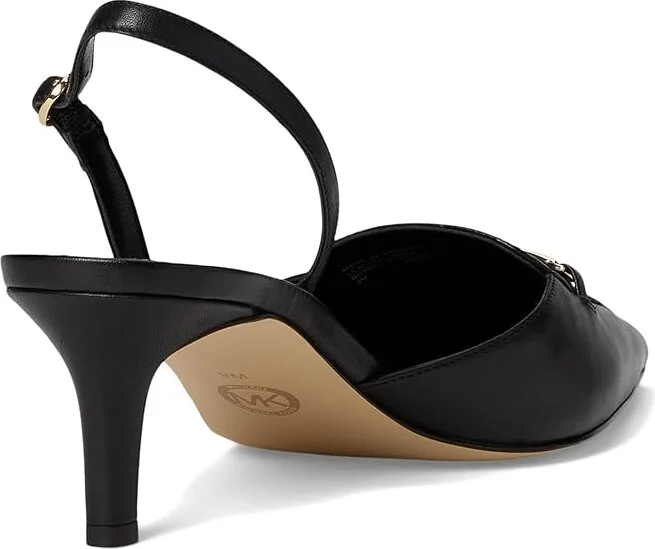 MICHAEL Michael Kors Lena Sling Pump High Women's Heels Black : 10 M, Leather - Image 4