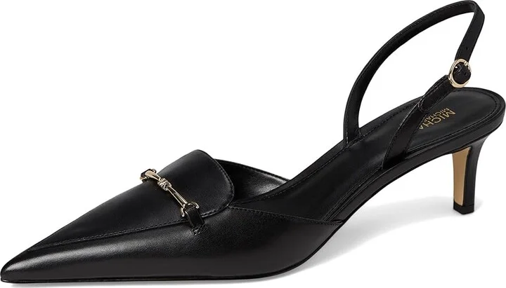MICHAEL Michael Kors Lena Sling Pump High Women's Heels Black : 10 M, Leather - Image 5