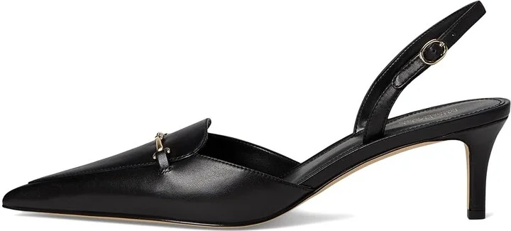 MICHAEL Michael Kors Lena Sling Pump High Women's Heels Black : 10 M, Leather - Image 6