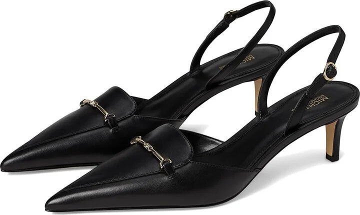MICHAEL Michael Kors Lena Sling Pump High Women's Heels Black : 10 M, Leather