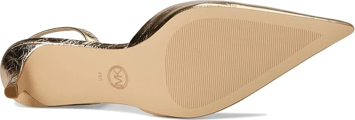 MICHAEL Michael Kors Lena Sling Pump High Women's Heels Pale Gold : 6 M, Leather - Image 3