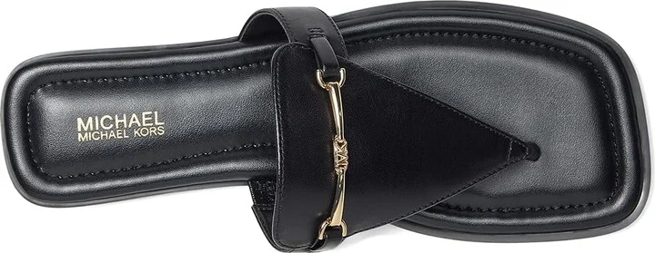 MICHAEL Michael Kors Lena Thong Women's Sandals Black : 9.5 M, Leather - Image 2