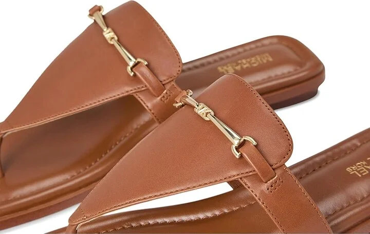 MICHAEL Michael Kors Lena Thong Women's Sandals Luggage : 7 M, Leather - Image 7
