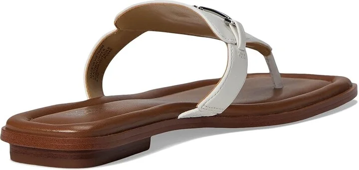 MICHAEL Michael Kors Lena Thong Women's Sandals Optic White 1 : 9.5 M, Leather - Image 4