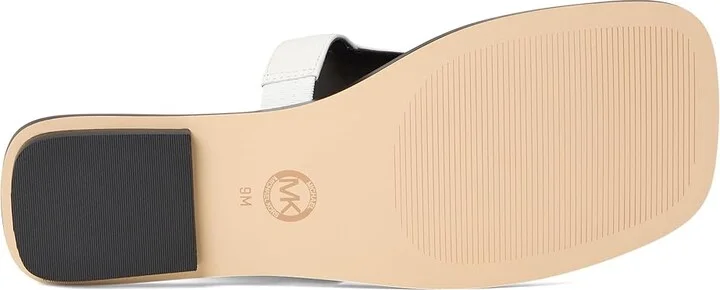 MICHAEL Michael Kors Lena Thong Women's Sandals Optic White : 6.5 M, Leather - Image 3