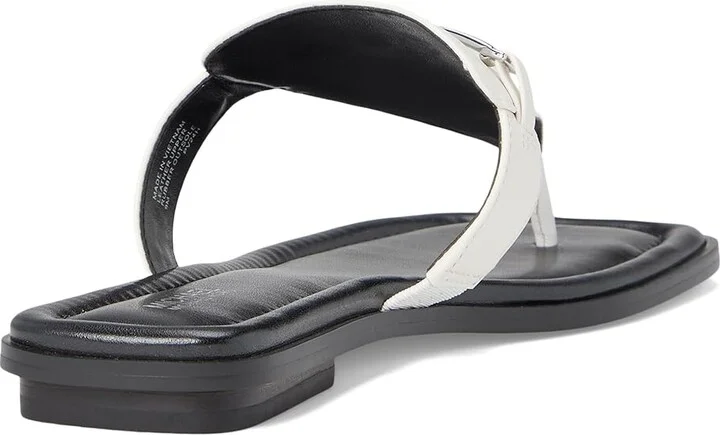 MICHAEL Michael Kors Lena Thong Women's Sandals Optic White : 6.5 M, Leather - Image 4