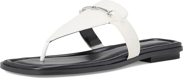 MICHAEL Michael Kors Lena Thong Women's Sandals Optic White : 6.5 M, Leather - Image 5