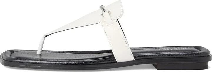 MICHAEL Michael Kors Lena Thong Women's Sandals Optic White : 6.5 M, Leather - Image 6