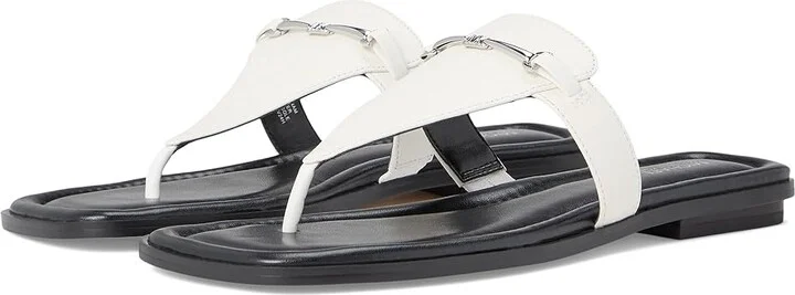 MICHAEL Michael Kors Lena Thong Women's Sandals Optic White : 6.5 M, Leather