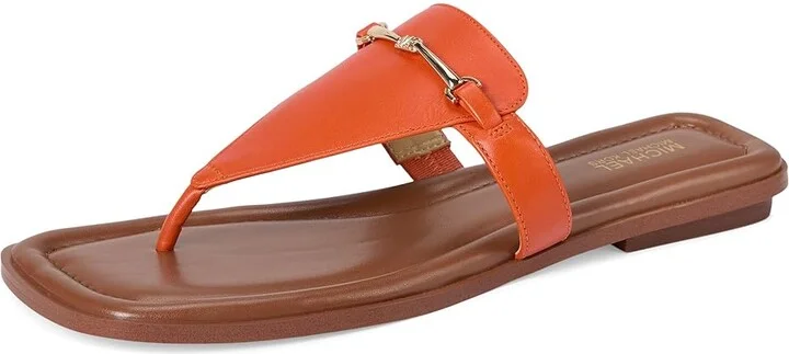MICHAEL Michael Kors Lena Thong Women's Sandals Orange Punch : 7.5 M, Leather - Image 5