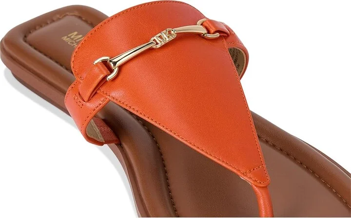 MICHAEL Michael Kors Lena Thong Women's Sandals Orange Punch : 7.5 M, Leather - Image 7