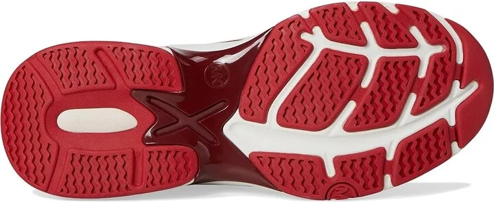 MICHAEL Michael Kors Leo Trainer Women's Shoes Deep Red : 6.5 M, Leather/Polyester - Image 3