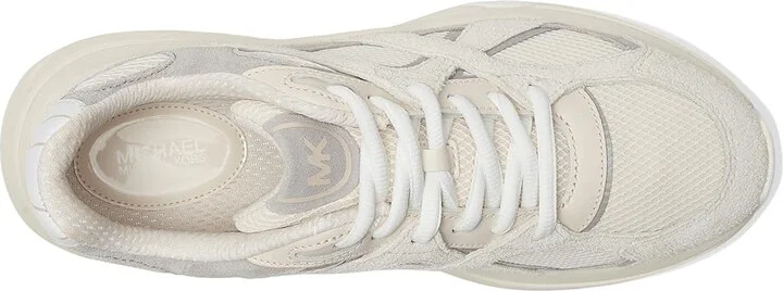 MICHAEL Michael Kors Leo Trainer Women's Shoes Light Cream : 10 M, Synthetic - Image 2