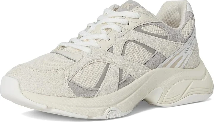MICHAEL Michael Kors Leo Trainer Women's Shoes Light Cream : 10 M, Synthetic - Image 5