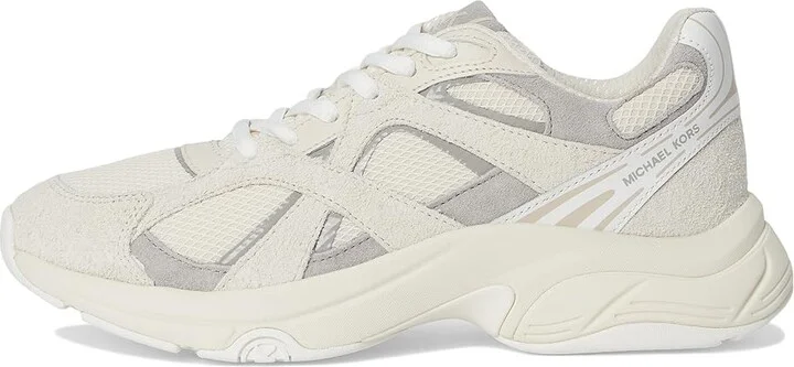 MICHAEL Michael Kors Leo Trainer Women's Shoes Light Cream : 10 M, Synthetic - Image 6