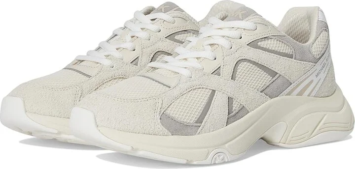 MICHAEL Michael Kors Leo Trainer Women's Shoes Light Cream : 10 M, Synthetic