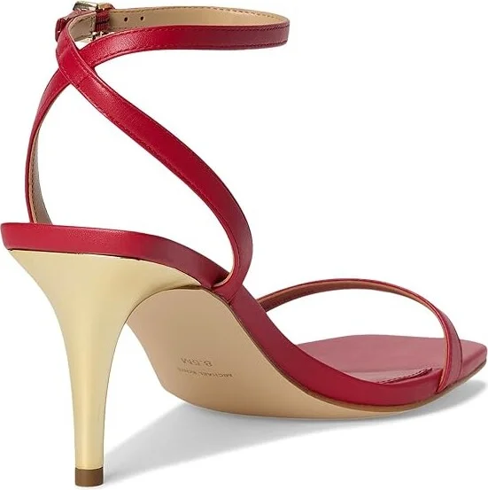 MICHAEL Michael Kors Liana Mid Sandal Women's Sandals Crimson : 5.5 M, Leather - Image 4