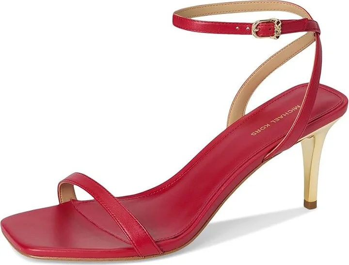 MICHAEL Michael Kors Liana Mid Sandal Women's Sandals Crimson : 5.5 M, Leather - Image 5